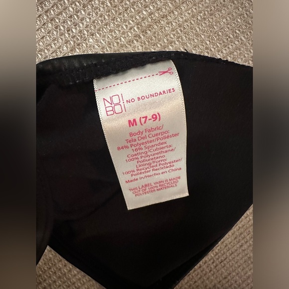 No Boundaries Faux Leather Bikini Swim Top - Picture 8 of 8